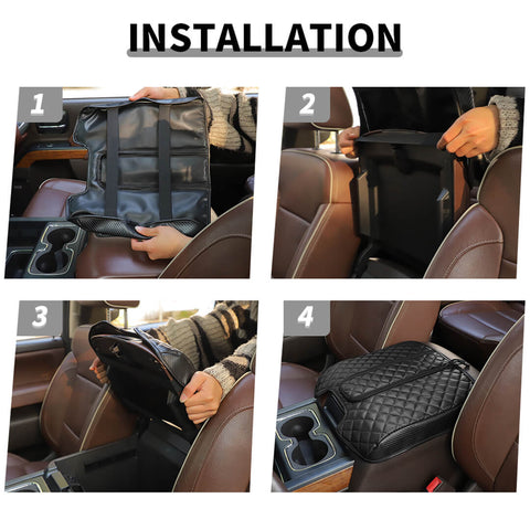 For 2014-2017 Chevy Silverado/GMC-SIERRA/Suburban/Tahoe/GMC-YUKON Interior Center Console Armrest Box Pad Trim Cover