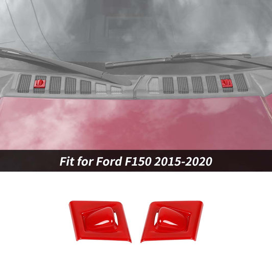 Hood Wiper Water Spray Nozzle Covers Trim For Ford F150 2015-2020 Accessories | CheroCar