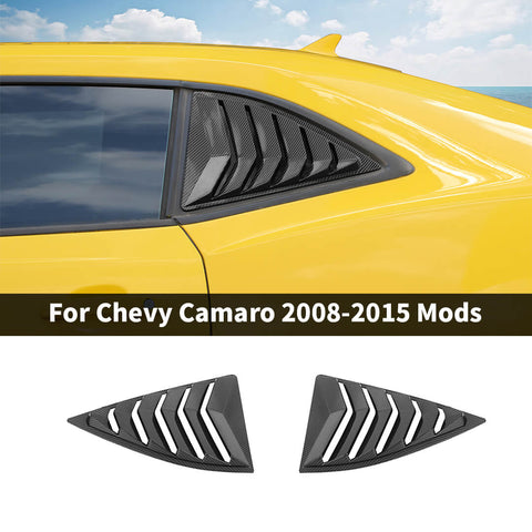 For 2008-2015 Chevy Camaro Rear Window Louvers Air Vent Cover Blinds Trim