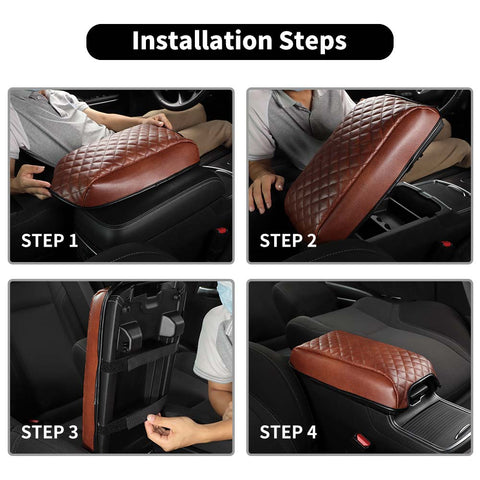 Center Console Cover Armrest Box Leather Pad Cover For Dodge Charger/Chrysler 300C 2011+ Accessories | CheroCar