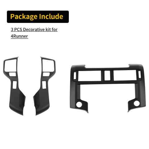 For 2020-2023 4Runner Interior Center Console Steering Wheel GPS Navigation Panel Cover Trim Kit