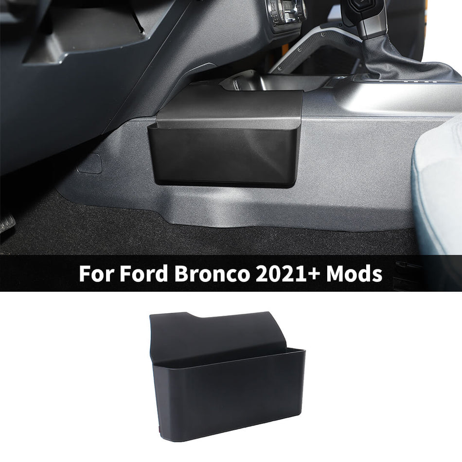 For 2021+Ford Bronco  Interior Console Left Side Gear Shift Storage Organizer Box