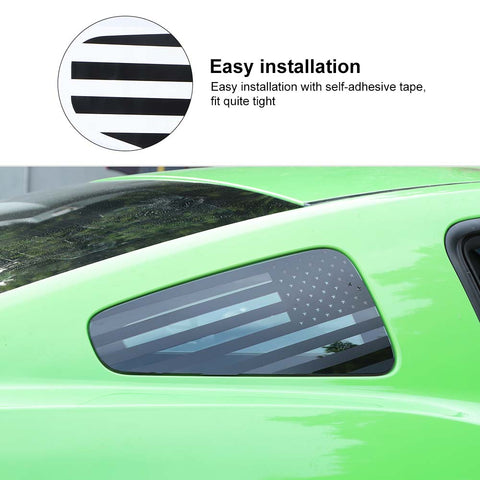 Rear Window Decor Sticker Trim Decal Decor For Ford Mustang 2008-2014 US Flag Accessories | CheroCar