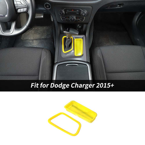 Gear Shift Trim Bezels Frame Storage Tray Box Decor For Dodge Charger 2015+ Accessories | CheroCar