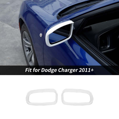 Rearview Mirror Rain Eyebrow Frame Trim For Dodge Charger 2011+ light Green Accessories | CheroCar