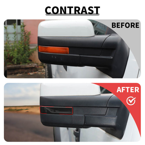 For 2009-2014 Ford F150 Raptor Rearview Mirror Turn Signal Light Trim Cover