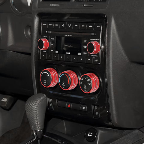 For 2009-2014 Dodge Challenger Air Conditioner & CD Switch Knob Trim Ring
