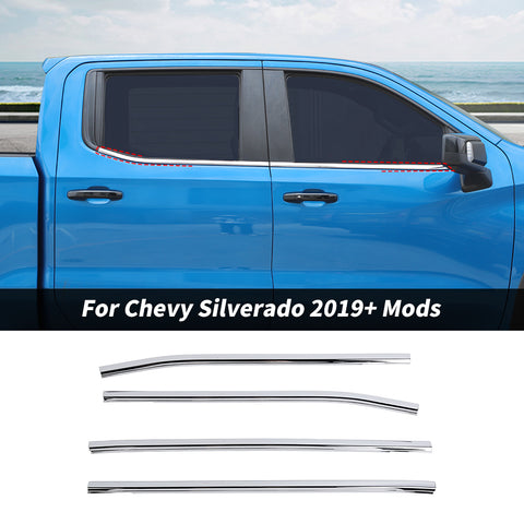 For 2019+ Chevy Silverado/GMC Sierra Window Bottom Sill Strip Moldings Trim