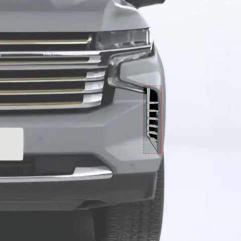 Front Bumper Corner Vent Decor Trim Cover For Chevy Suburban 2020+/Tahoe 2021+ Chrome Accessories | CheroCar