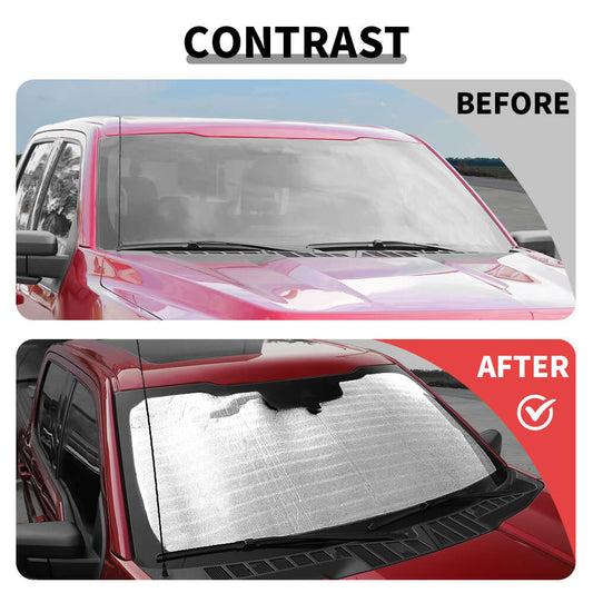 For Ford F150 2021+ Front Windshield Foldable Sunshade Sun Shade Visor Anti UV