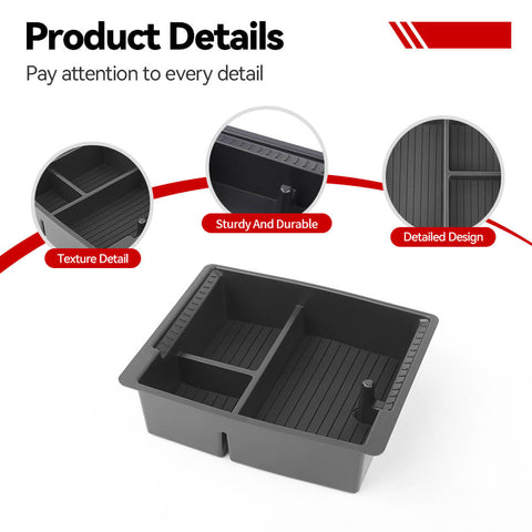 For 2024+ 4Runner Center Console Armrest Box Storage Glove Box Tray