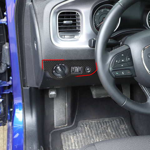 For 2015+ Dodge Charger Center Console Steering Wheel Dash Panel Cover Trim Kit