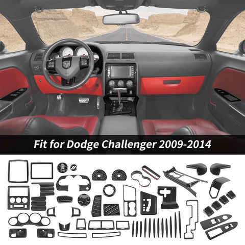 Interior Trim Full Set Available Separately Carbon Fiber For Dodge Challenger 2009-2014 Accessories | CheroCar