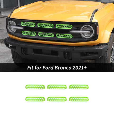 Center Grill Mesh Grille Insert Decor Cover Trim For 2021+ Ford Bronco｜CheroCar