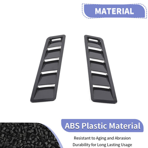 For Universal Car Exterior Hood Vent Louver Scoop Cover Air Flow Intake Cooling Panel Trim