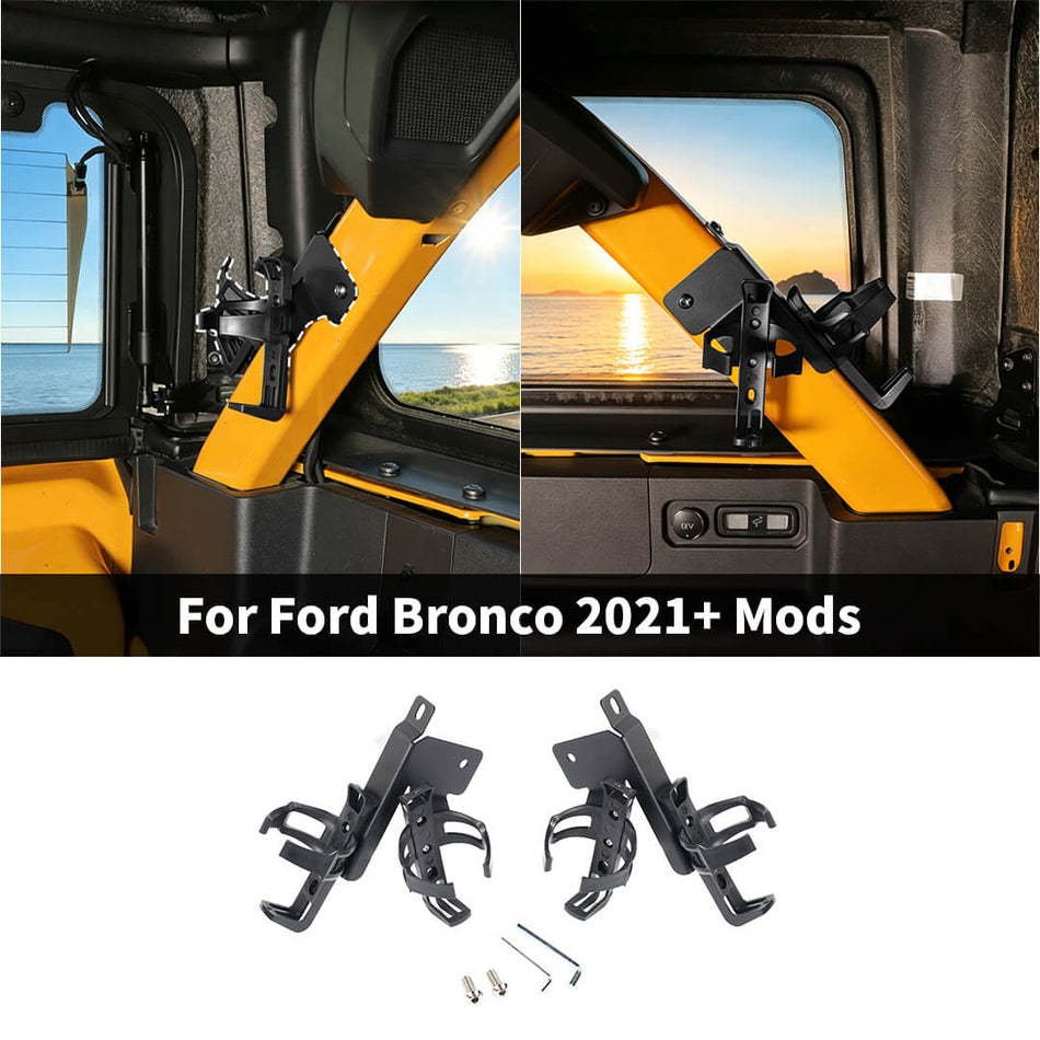 For 2021+ Ford Bronco 4-Door Version Car Roll Fire Extinguisher Holder Cup Storage Mount Accessories