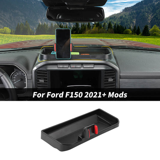 For 2021+ Ford F150 Center Console Phone Holder Storage Box Tray organize