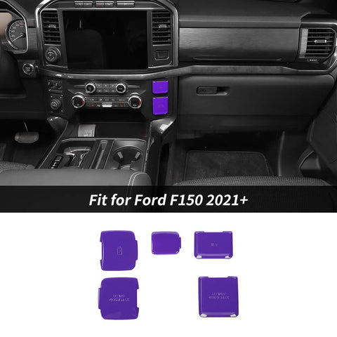 5 x Interior Control Power Socket Cover Trim For Ford F150 2021+ Accessories | CheroCar