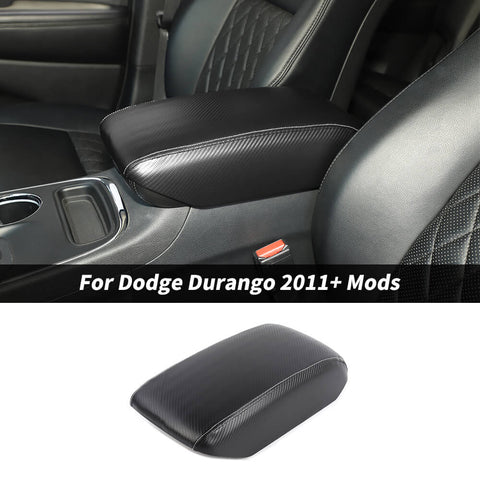 For 2011+ Dodge Durango Center Console Leather Center Armrest Box Panel Cover