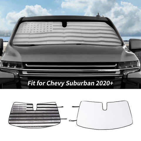 Front Windshield Sunshade Sun Visor Heat UV For Chevy Suburban 2020+/Tahoe/GMC YUKON 2021+ Accessories | CheroCar