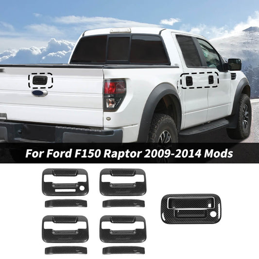 For 2009-2014 Ford F150 Raptor Exterior Car Door Tailgate Handle Cover Trim