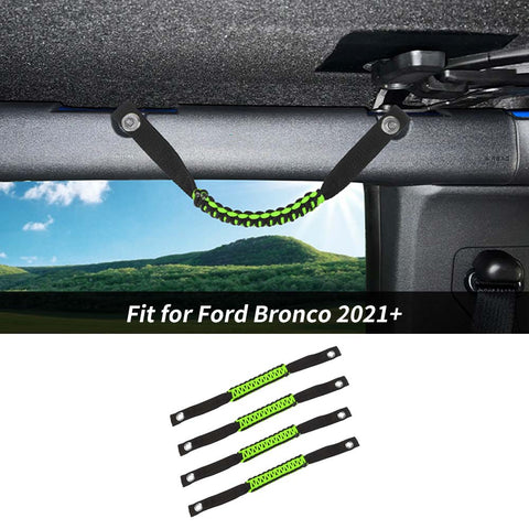 4 x Roll Bar Roof Top Grab Handles Grip For Ford Bronco 2021+ 2/4 Doors Accessories | CheroCar