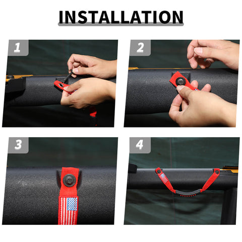 For 2021+ Ford Bronco Car Top Roll Bar Grab Handles Grip Accessories (2 pcs)