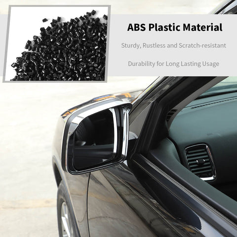 For 2011+ Dodge Durango Rearview Mirror Rain Eyebrow Cover Trim
