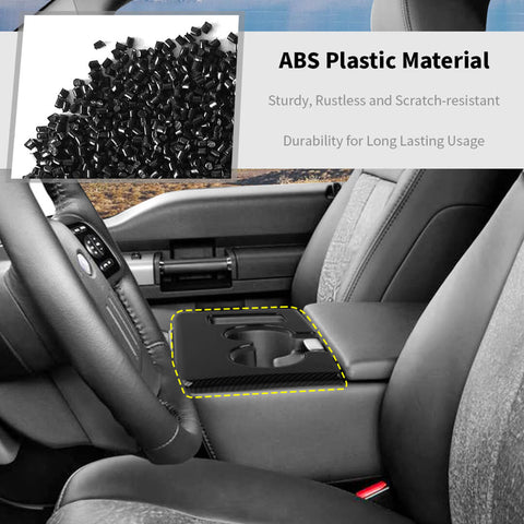 For 2008-2016 Ford F250/F350/F450/F550 Front Armrest Water Cup Holder Trim Panel Cover