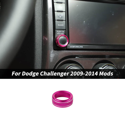For 2009-2014 Dodge Challenger Center Console Navigation Switch Knob Trim Ring