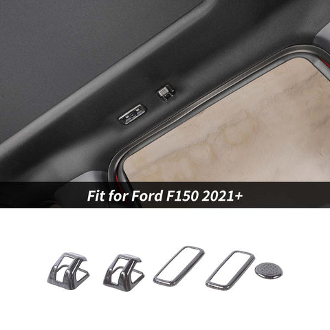 5x Roof Hook & Reading Light Cover Trim Decoration Kit For Ford F150 2021+ Accessories | CheroCar