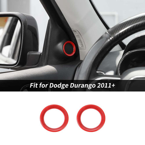 Car Front A-pillar Side Horn Speaker Cover Ring Trim Bezel For Dodge Durango 2011+ Accessories | CheroCar