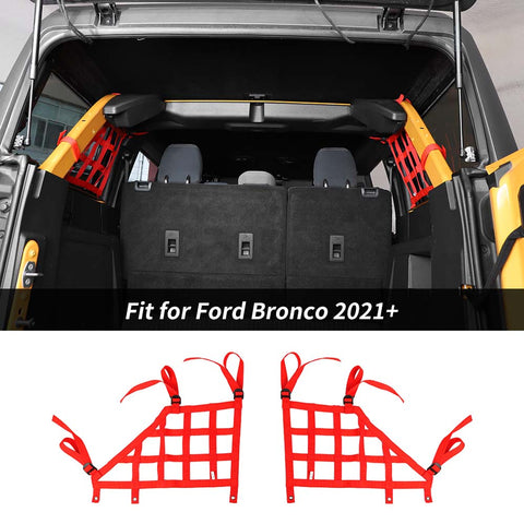 Rear Side Cargo Restraint Net Mesh Protective For Ford Bronco 2021+ 4 Doors｜CheroCar