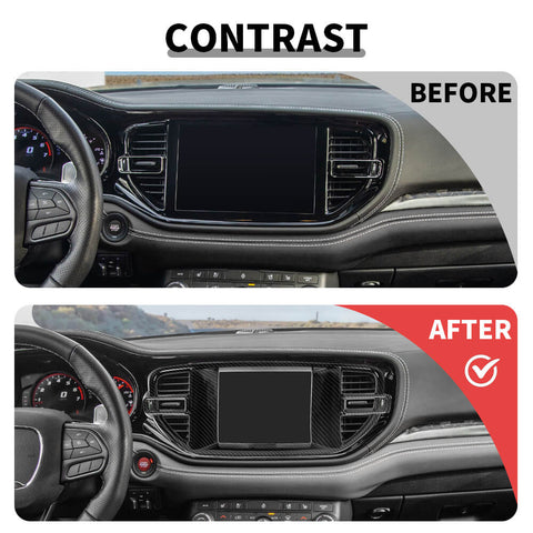 For 2021+ Dodge Durango Interior Center Console Navigation Dashboard Cover Trim
