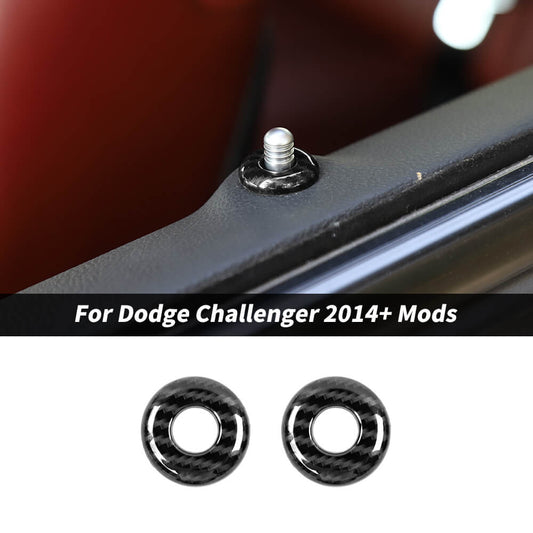 For 2014+ Dodge Challenger Door Lock Pin Decor Cover Trim Ring