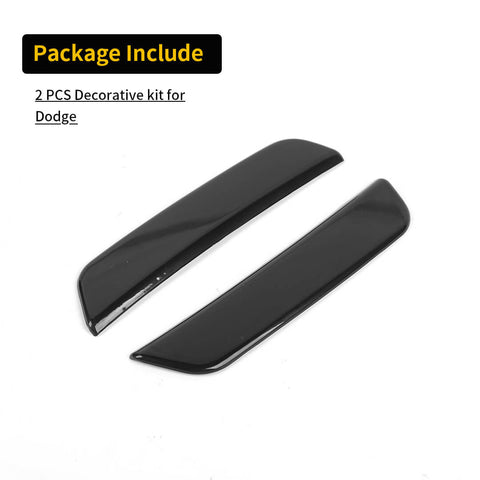 For 2024+ Dodge Durango Smoked Black Front Wheel Eyebrow Light Cover Trim Frame