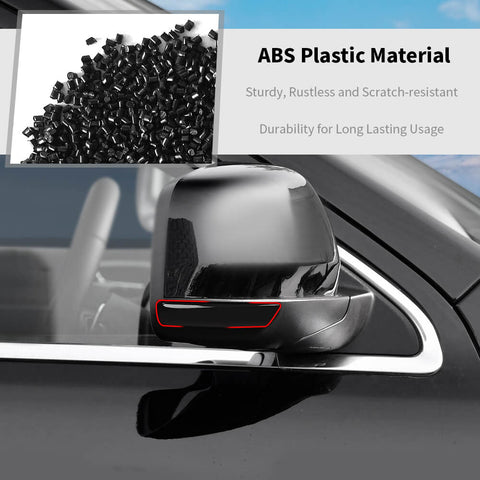 For 2011-2016 Dodge Durango Smoked Black Rearview Mirror Light Lamp Turn Signal Trim Cover