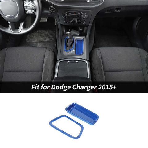 Gear Shift Trim Bezels Frame Storage Tray Box Decor For Dodge Charger 2015+ Accessories | CheroCar