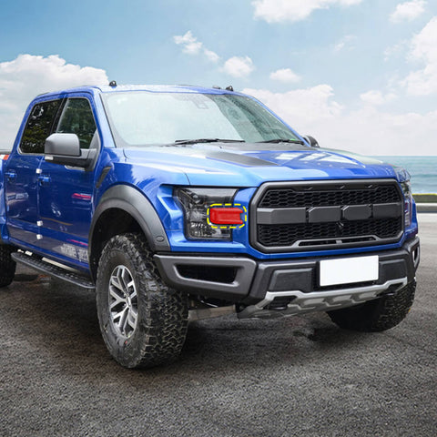 For 2015-2020 Ford F150 Raptor Front Bumper Headlight Grille Side Cover Trim