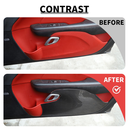 For 2015+ Dodge Challenger Inner Door Kick Panel Trim Decor Sticker Cover