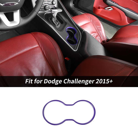 Front Cup Holder Ring Trim Decor Cover Bezel Fit For Dodge Challenger 2015+ Accessories | CheroCar