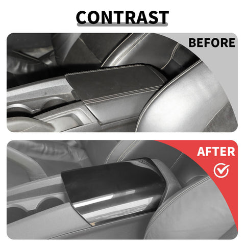 For 2010-2015 Chevrolet Camaro Carbon Fiber Armrest Box Panel Decor Cover Trim