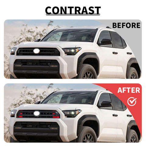 For 2024+ 4Runner Front Grill Mesh Decoration Sticker Cover Trim