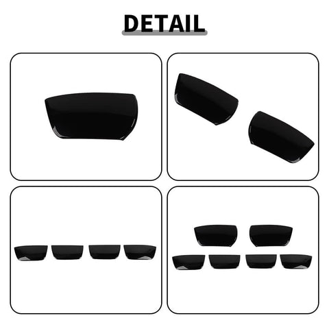 For 2010-2013 Chevy Camaro Smoket Black Front Headlight Taillight Panel Cover Trim Kit