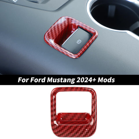 For 2024+ Ford Mustang Interior Electronic Handbrake Button Cover Trim