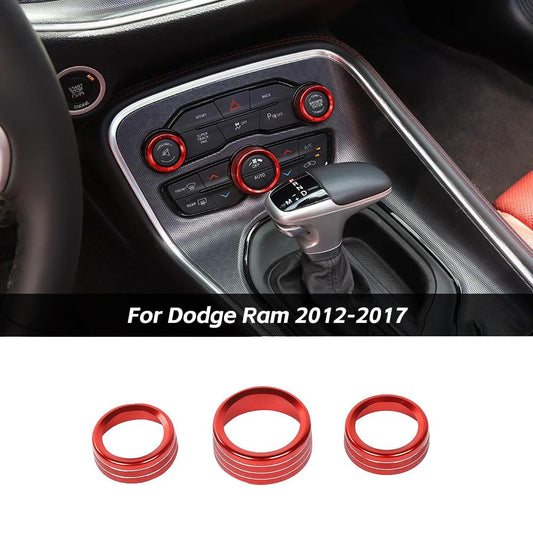 Air Conditioning Audio Switch Knob Cover Trim For Dodge Ram 2012-2017 Accessories | CheroCar