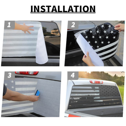 For 2007-2013 Chevy Silverado Rear Window Glass Sticker Decal Cover Trim