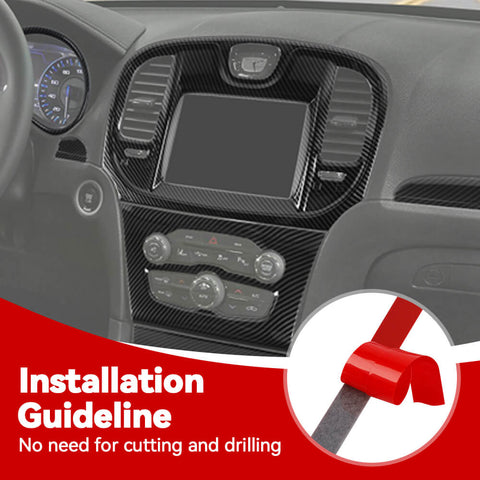 For 2015+ Chrysle 300C Interior Center Console Full Decor Cover Trim Kit