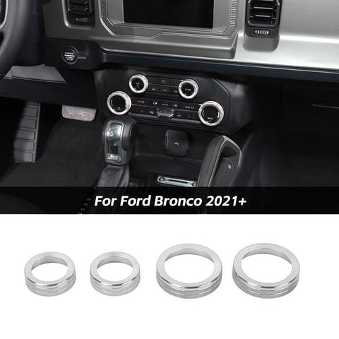 Air Conditioning/Audio Switch Knob Trim Ring For Ford Bronco 2021+ Accessories | CheroCar