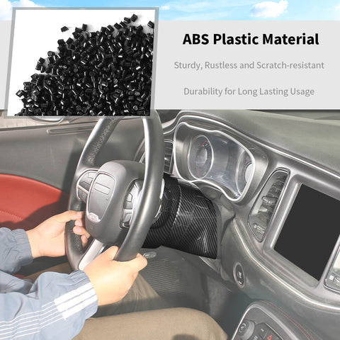 For 2015+ Dodge Challenger/Chrysle 300C/2011+ Charger/2014+ Durango Electric Adjust Steering Wheel Base Cover Trim